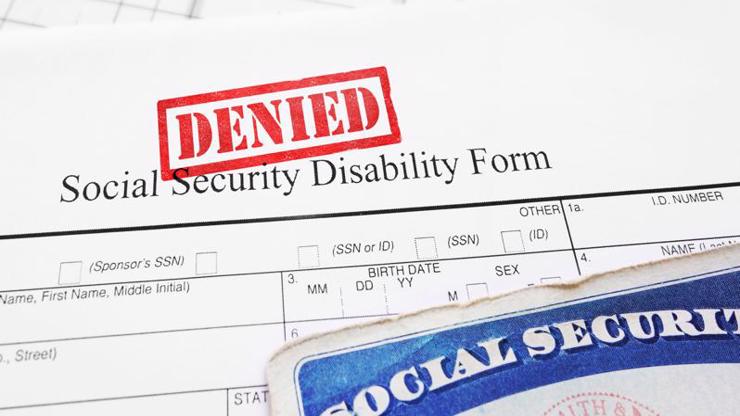 A denied social security disability form.