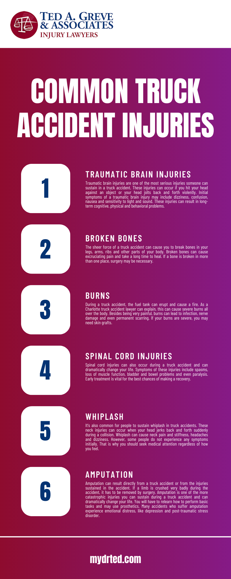 COMMON TRUCK ACCIDENT INJURIES